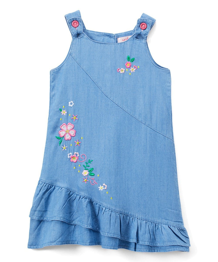 Girls Luella Denim Dress — Orlando Blue | DECJUBA